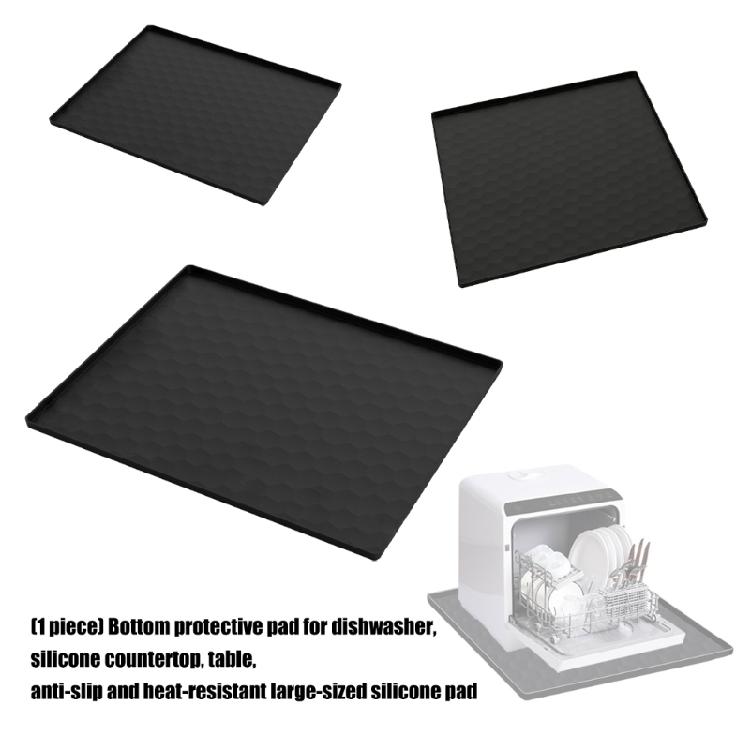 Dishwasher Drip Tray with Raised Edge Silicone Dishwasher Tray Mat for Under Most Portable Dishwasher Enduring