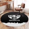 Brooklyn Nets Printed Round Rug Carpet Chair Rug Area Rug Entryway Doormats,for Office Chair Living Room Bedroom Kitchen Room.