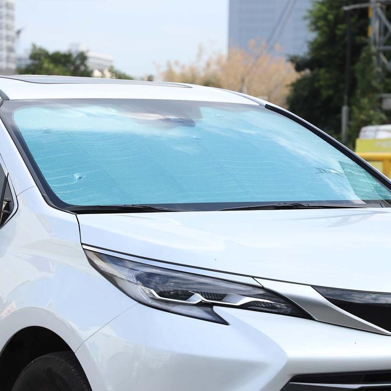 For Toyota Sienna - aluminum foil Silver Car Front Windshield Thermal Curtain Shading Sunscreen Car Accessories