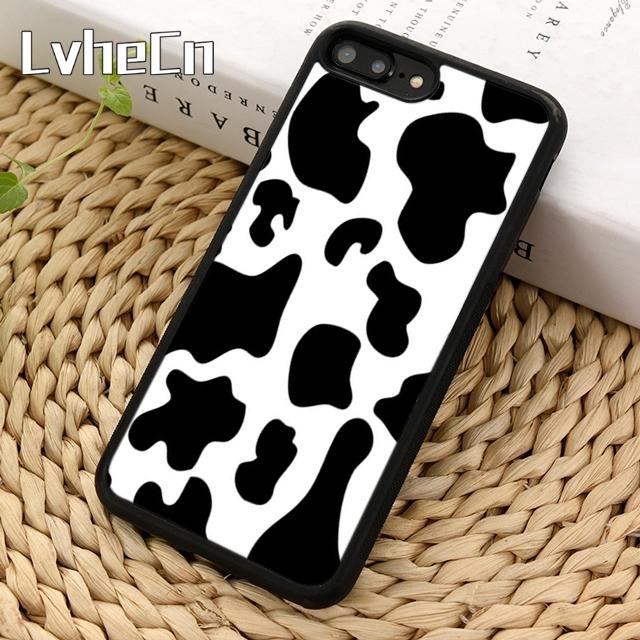 

White Black Cow Print Phone Case For iPhone 17 Air 14 15 16 16e 13 12 Max Cover For Apple 11 Pro Max Plus iPhone 13