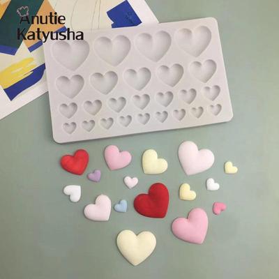 DIY Love Silicone Mold Chocolate Fondant Cake Mold Heart Dessert Decoration Baking Supplies