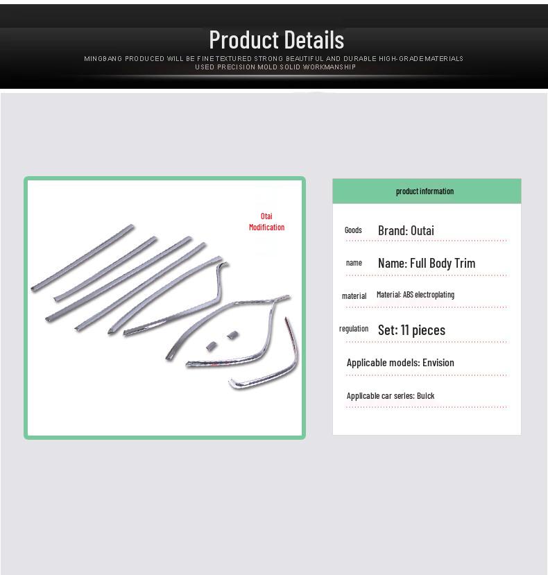 Buick Envision Front & Rear Bumper and Full Surround Trim Set