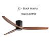 42-60" Modern Whisper-Quiet Villa Hotel Decoration Fan Commercial Ceiling Fan Style Solid Wood Blades Electric Fan