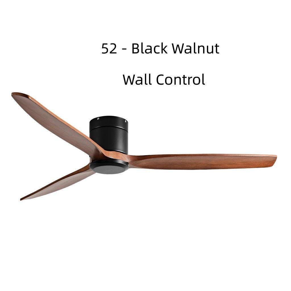 42-60" Modern Whisper-Quiet Villa Hotel Decoration Fan Commercial Ceiling Fan Style Solid Wood Blades Electric Fan