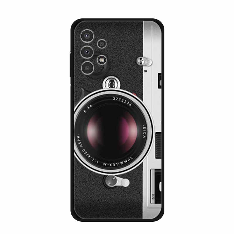 For Samsung Galaxy A73 Case A53 A33 5G A23 Soft Bumper Black Silicone Back Cover for Samsung A53 5G Phone Cases Cartoon Coque