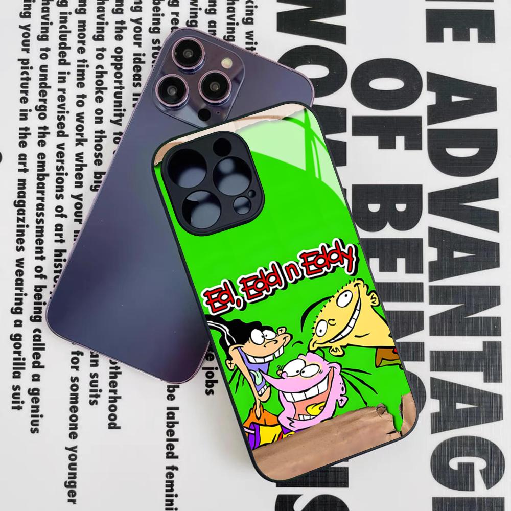 Ed Edd N Eddy Phone Case for Iphone 17 16 15 14 12 11 13 Pro Max Mini X Air Puls Black Glass Cover