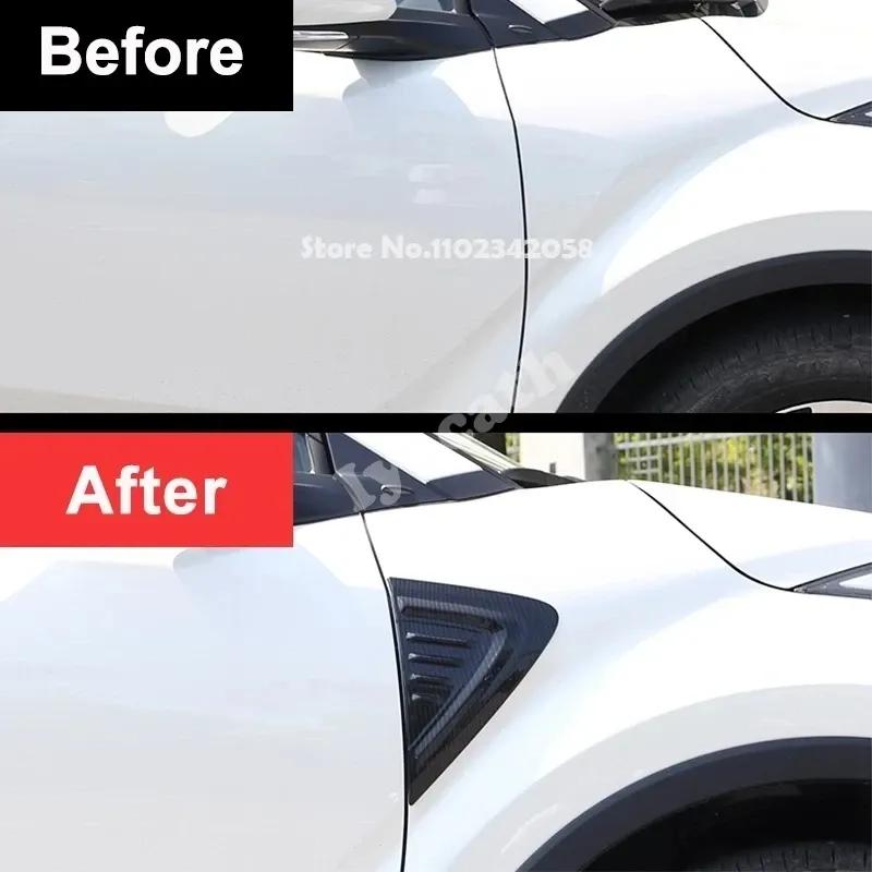 For Toyota  C-HR CHR XA10 2018     Leaf board decorative sticker Side Wing Fender Air Vent Cover Trim Decoration