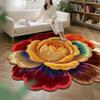 3D Floral Bath Mat Realistic Flower Shaped Floor Mat Non-Slip Absorbent Bathroom Rug for Entrance Living Room Bedroom