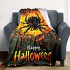 1pc Halloween Spider Blanket, Lightweight Flannel Throw Blanket for Sofa, Bed, Travel, Camping, Living Room, Office, Couch044