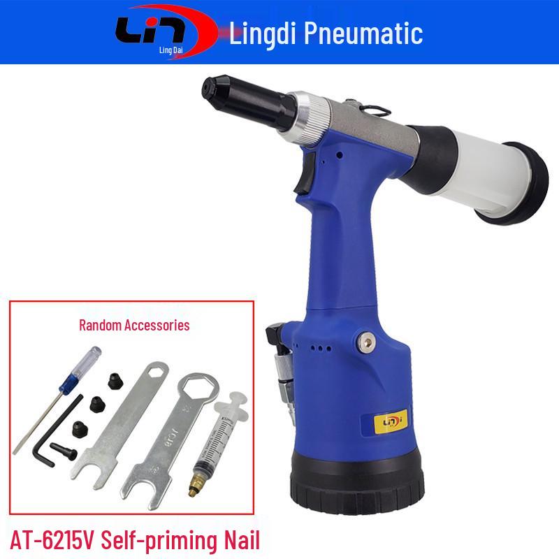Lingdi AT-6215 Pneumatic Self-Suction Stainless Steel Blind Rivet Gun