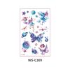 Fairy Tale Glitter Tattoo Stickers: Waterproof Butterfly, Unicorn & Bear Designs
