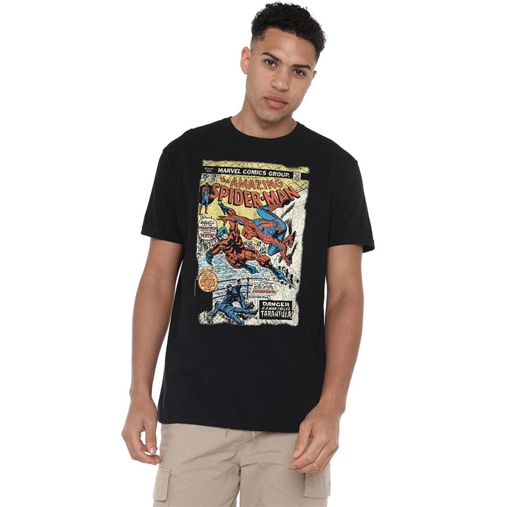 Marvel Spiderman Retro Tarantula Cover Unisex T-Shirt S-5XL, Black