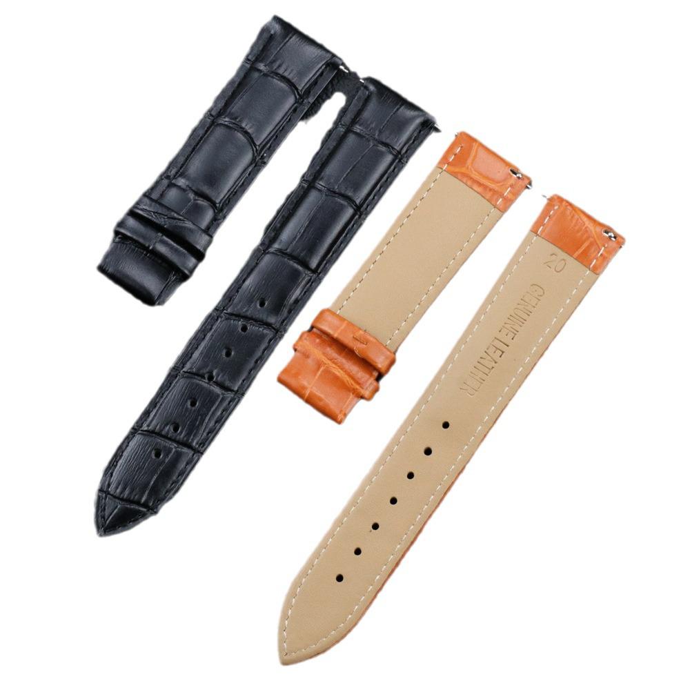 Quick Release Bamboo Pattern Leather Watch Strap - No Buckle, 14mm to 22mm
