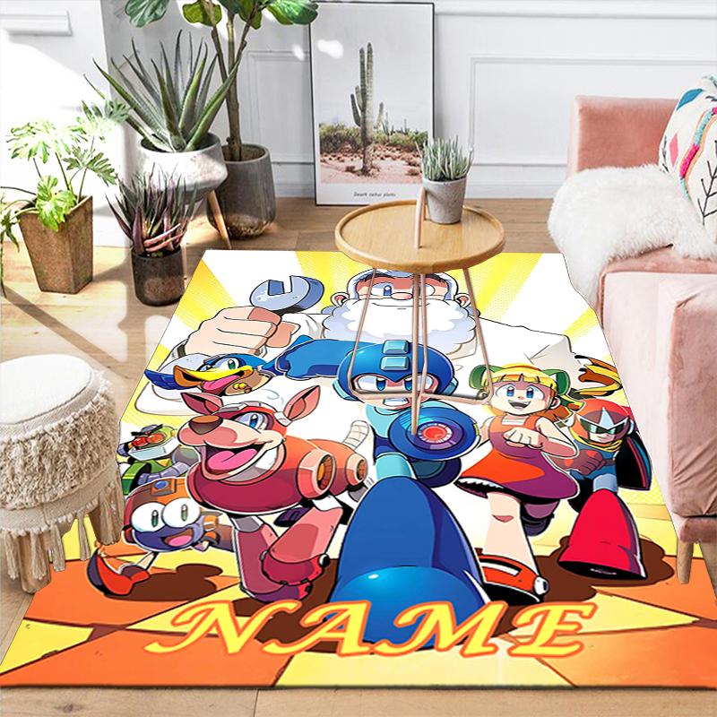 Custom 1Pc Superhero Mega Man Adventure Rug Office Carpet Indoor Outdoor Entrance Doormat Nonslip Soft And Comfortable Living Room D2915179