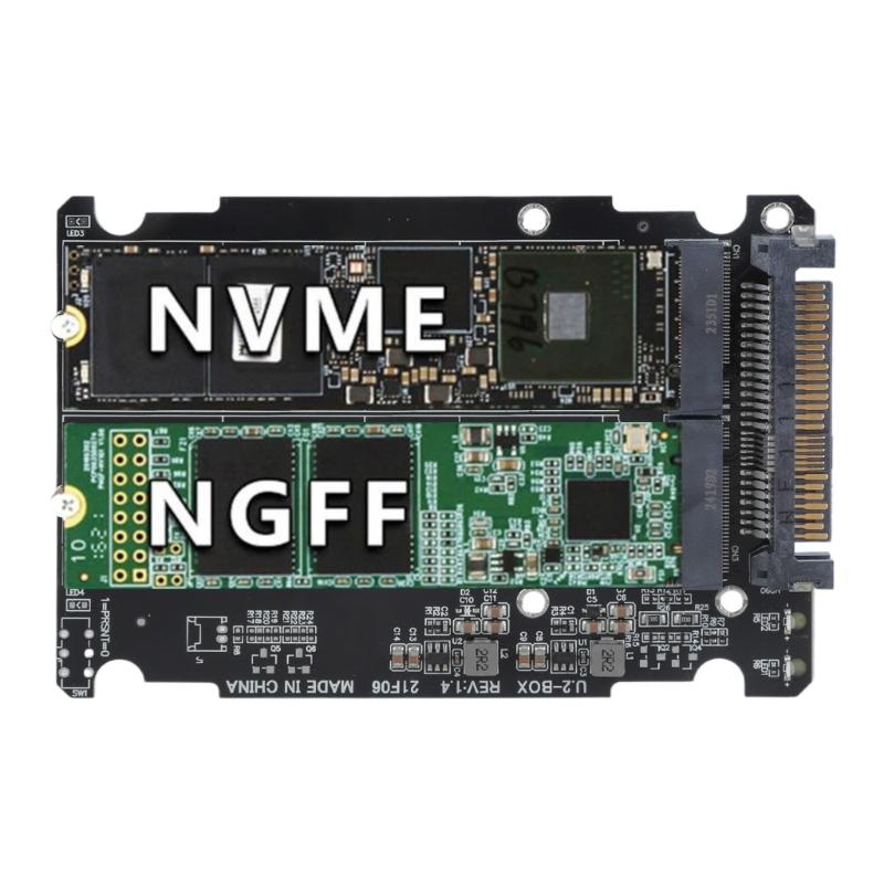 M.2 NGFFB/NVME M to U2Adapter for SSDs Compatible for Multiple Lengths Including 2230mm 2242mm 2260mm 2280mm