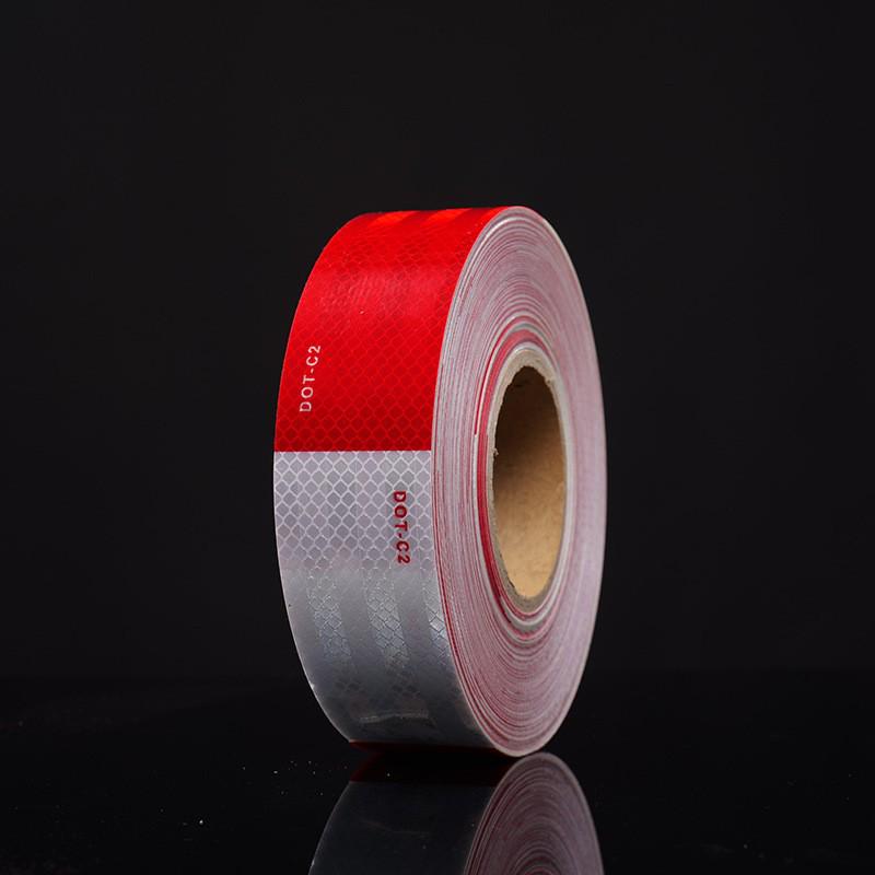 Red and White Reflective European DOT-C2 Tape for Cross-Border Annual Truck Inspection