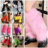 Japanese Style Furry Leg Warmers Faux Fur Knee High Girls Socks Fashion Long Tube Sock  JK