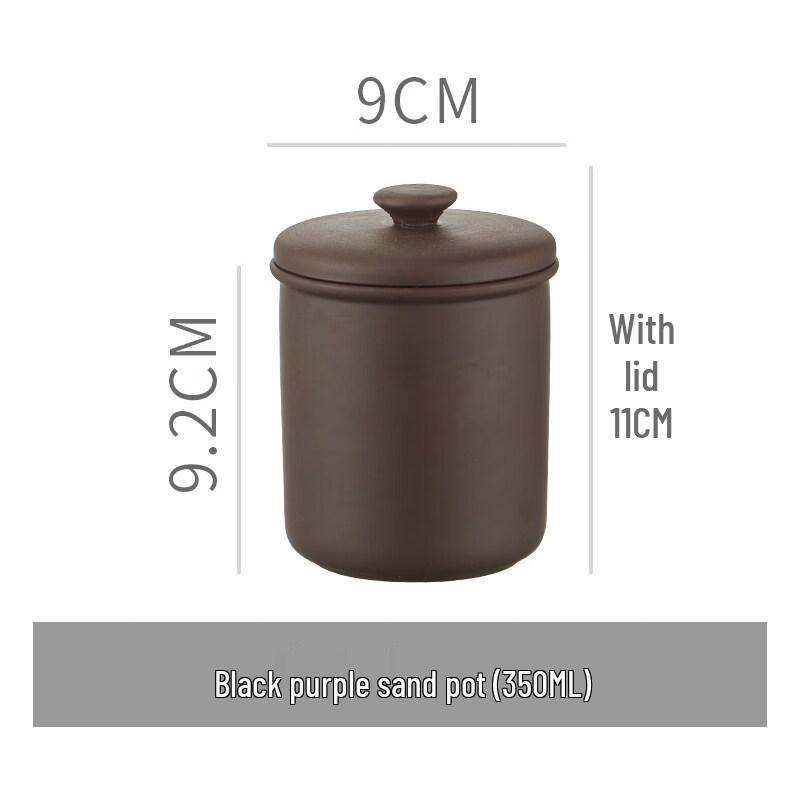

RuHan Purple Clay Double-Lid Stew Cup Set