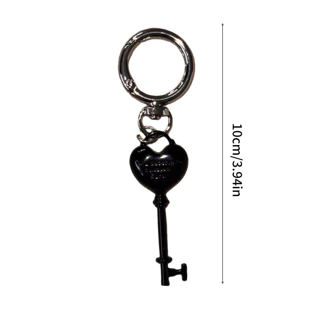 Elegant Love Symbol Keychain Sturdy Alloy Metal Charm Heart Key Ring For Daily Use Gift Anniversary Valentine