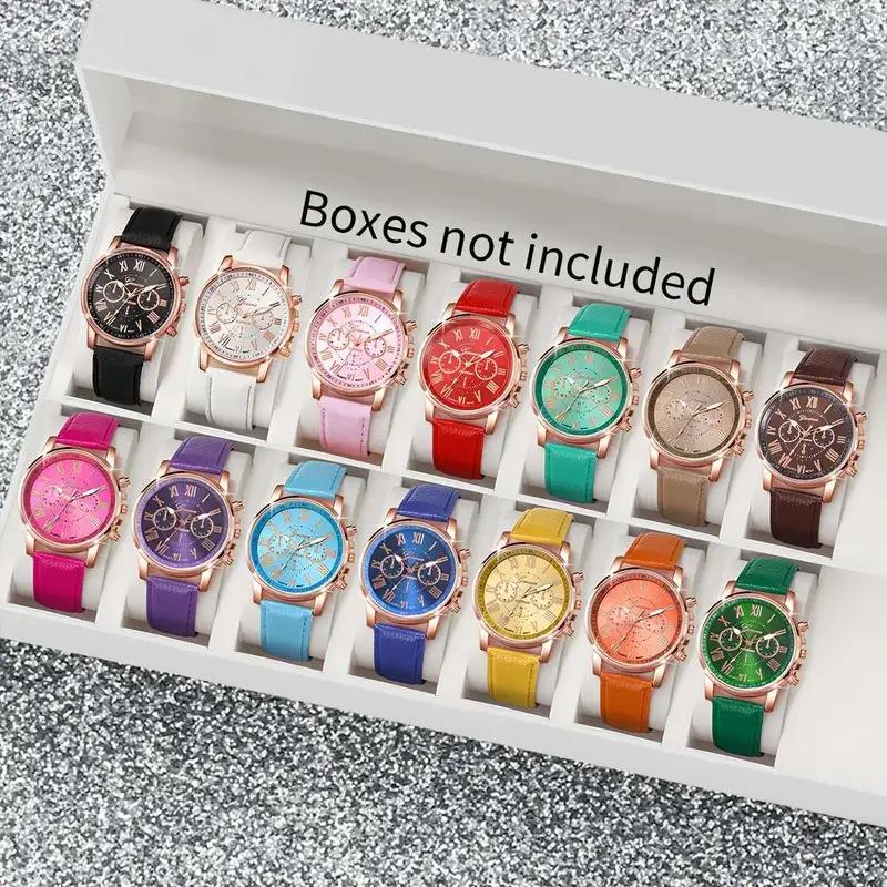 Drainage Women'S Belt Watch Geneva Quartz Strap Fashion Women'S Watch Roman Scale Hand