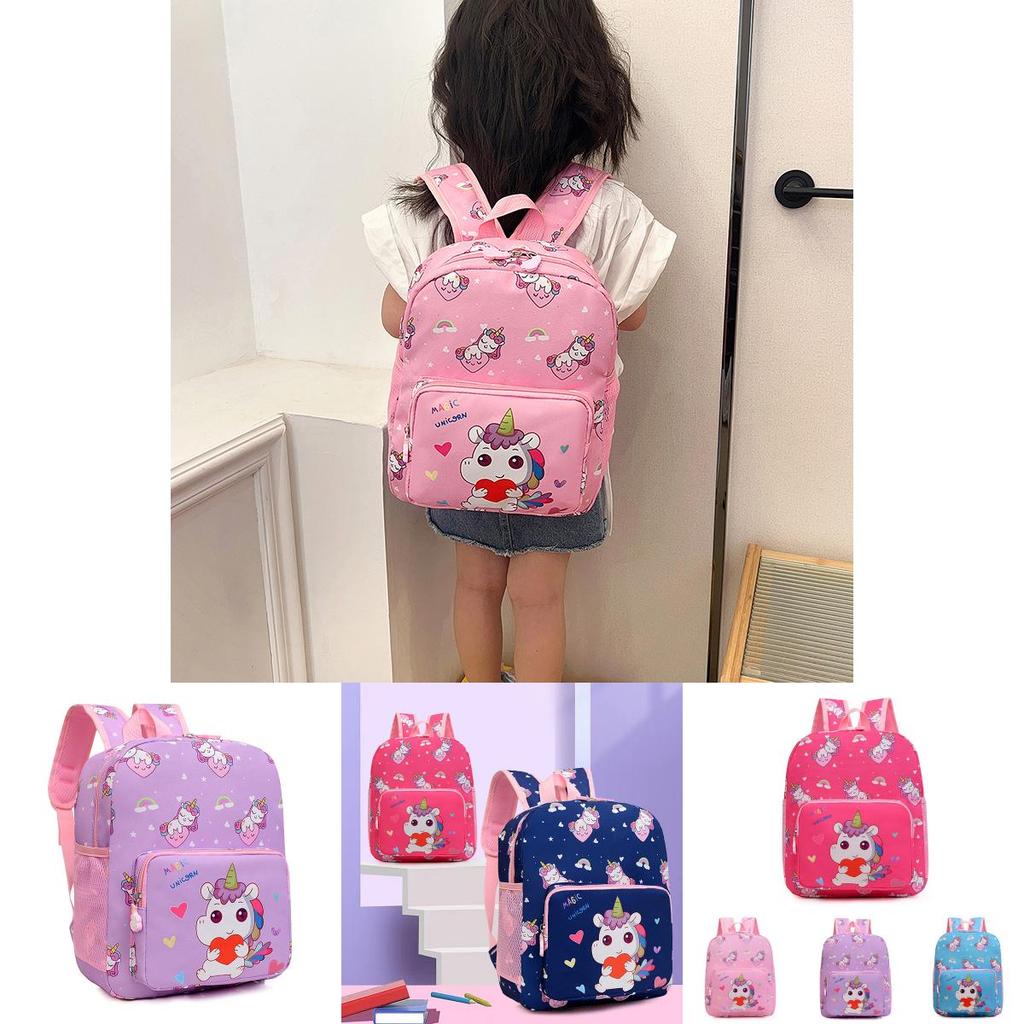 Adorable Unisex Nylon Cartoon School Backpack Breathable Modern Trendy Design