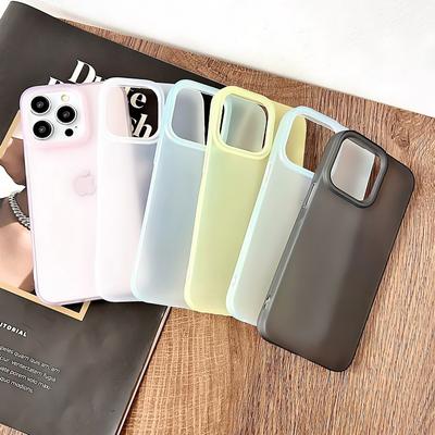 Candy Color TPU Soft Matt Case לאייפון 16 Plus 15 Pro Max 14 Pro 13 12 11 כיסוי טלפון עמיד בפני זעזועים שקוף עדשות