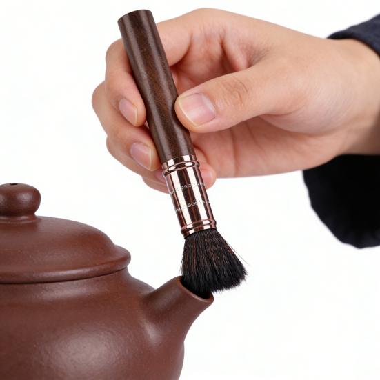 Wood Tea Brush with Nylon Bristles Multi-Purpose Cleaning Tool for Teapot Coffee Machine Deep Cleaning Kung Fu Tea Ceremony Accessory Dusting Brush