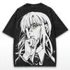 2025 New Makima Graphic T Shirt Chainsaw Man Anime Harajuku Washed T-shirt Men Women Clothing Oversized Cotton Short Sleeve Tees
