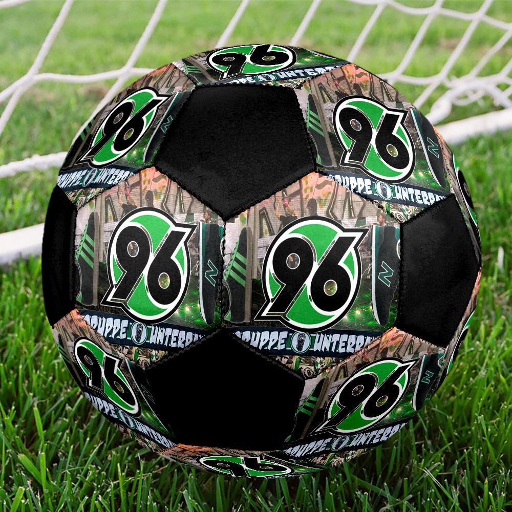 Pallone da Calcetto Indoor Hannover 96 Colorato Cucito a Macchina PVC Misura 5 Allenamento di Squadra Pronto per la Competizione Resistente Alta Rimbalzo Fresco Regalo Sportivo