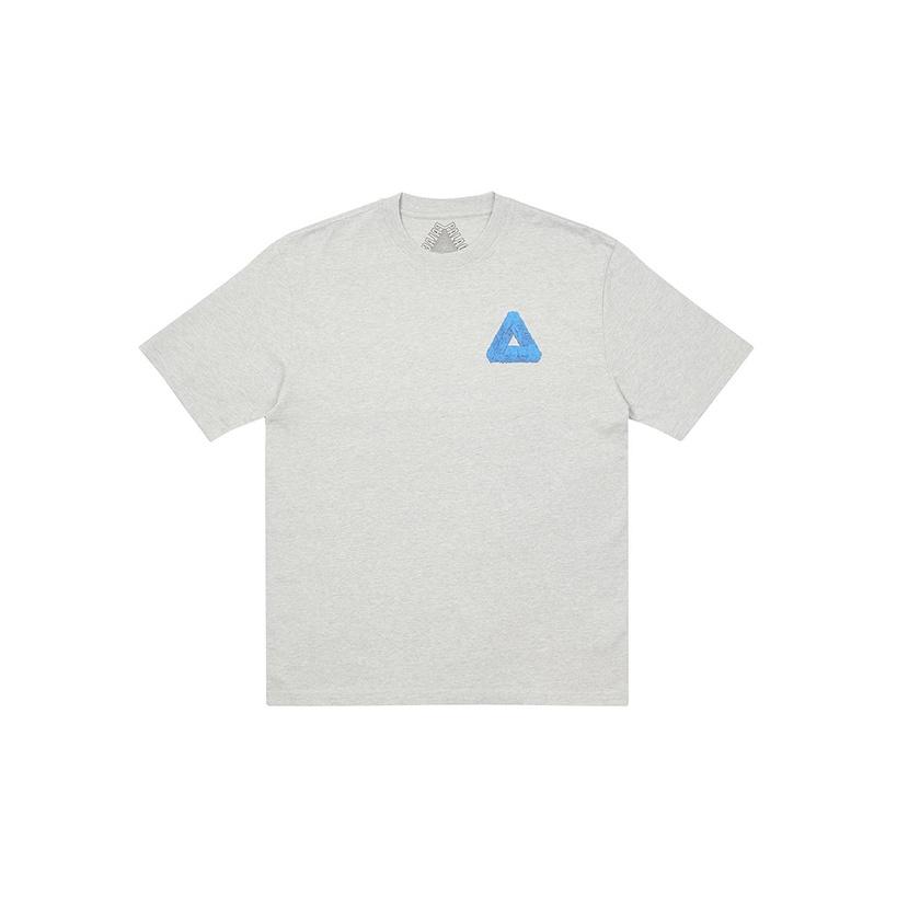 Palace Tri-Slime Logo T-Shirt Unisex Tops Grey P20TS032