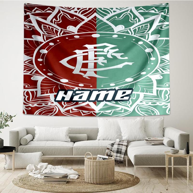 1PC Custom Name Tapestry Flamengo Crest Artwork Tapestry Accessories for Bedroom,Livingroom, dormitory Room Wall Decor, Fan Birthday Gifts