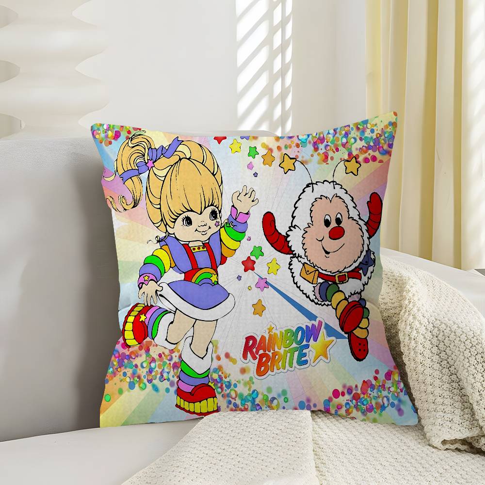Rainbow Brite Anime Pillow Cover For Bedroom Room And Living Room Sofa Decorative Cushion Cover