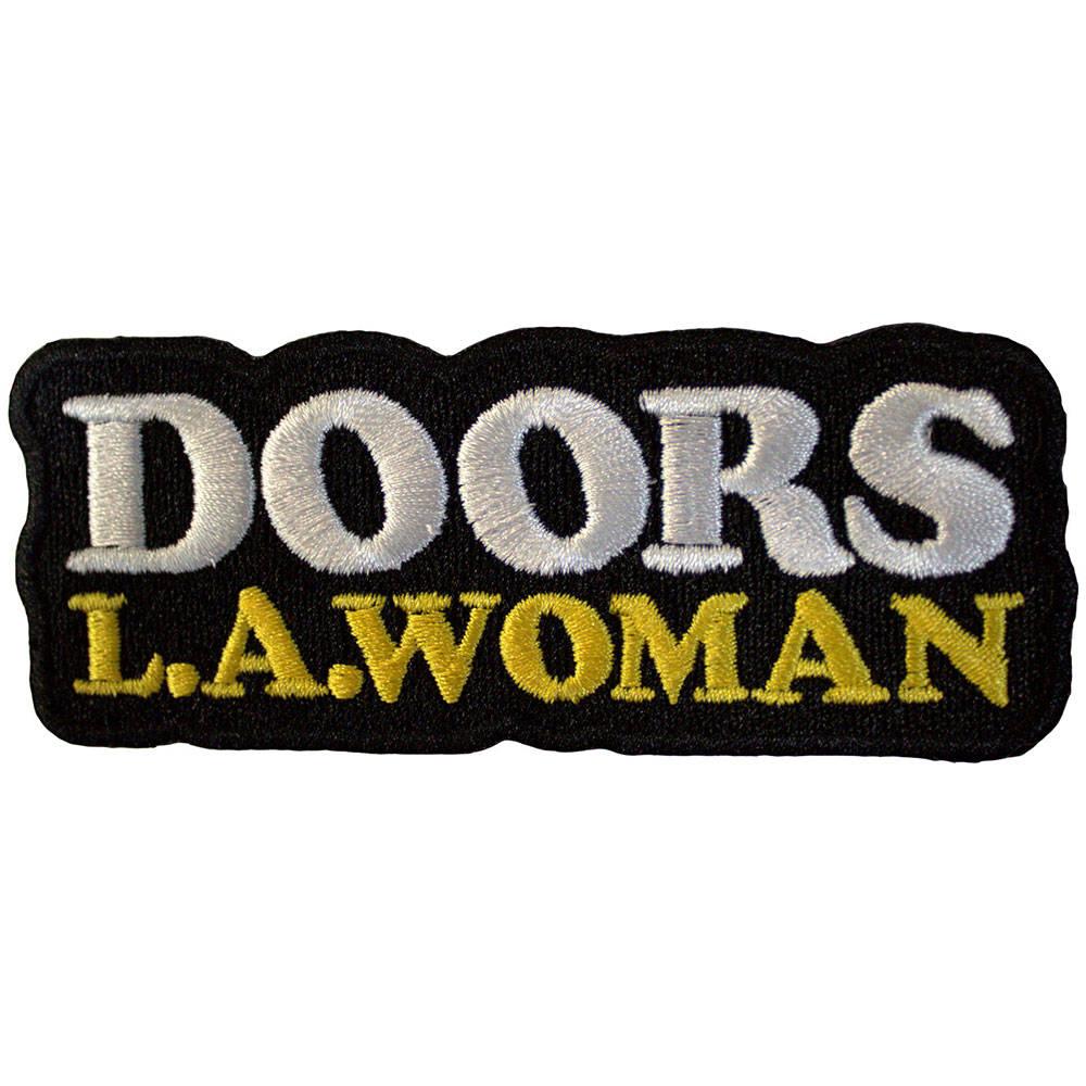 The Doors LA Woman Woven Text Logo Iron On Patch