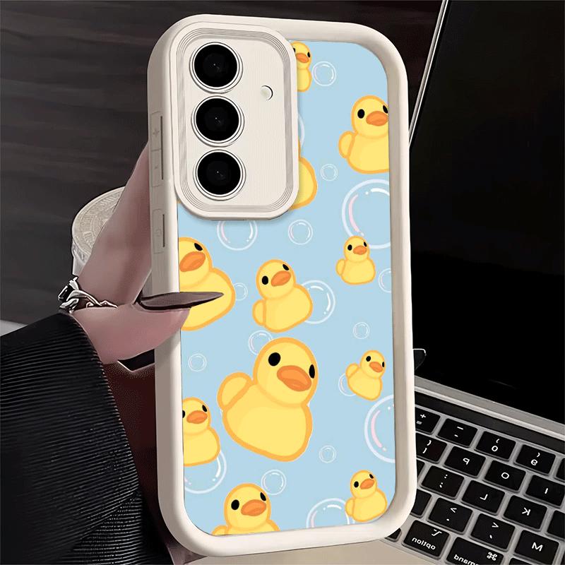 Phone Case for Samsung Galaxy S26 S25 Ultra S24 FE Funny Cute Cartoon Duck Shell S23 Plus S22 + S21 S20 5G Soft Silicone Funda