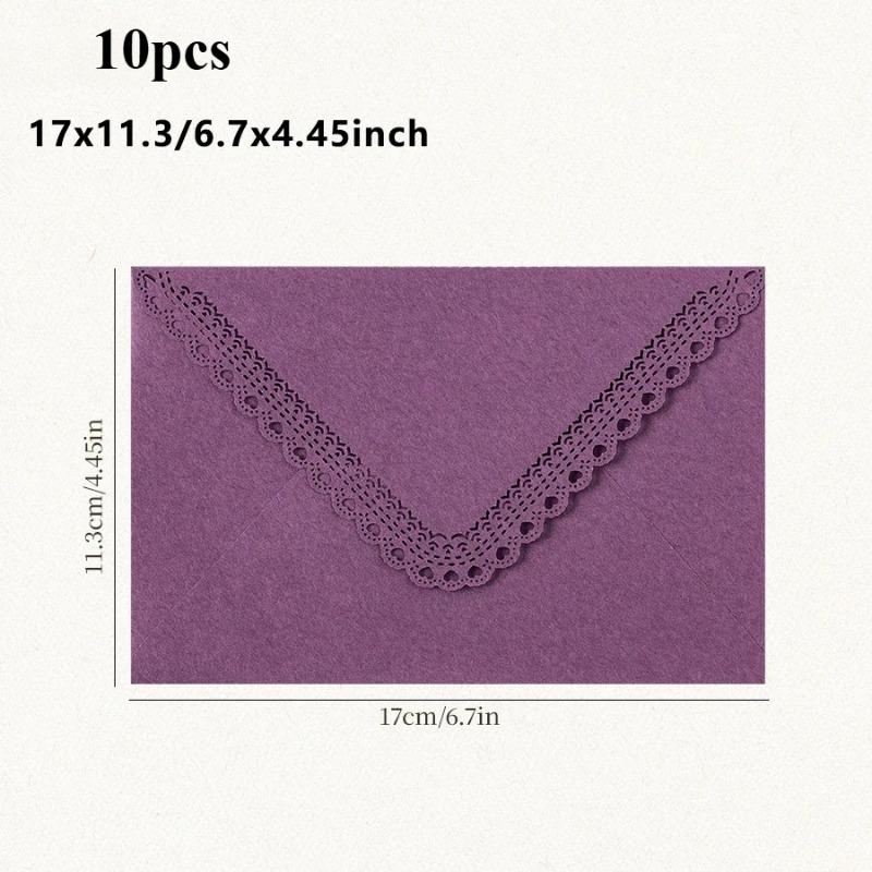10 szt. Puste Koperty na Zaproszenia Ślubne Biznesowe Wysokiej Jakości Papier 116g Artykuły Papiernicze Przechowywanie