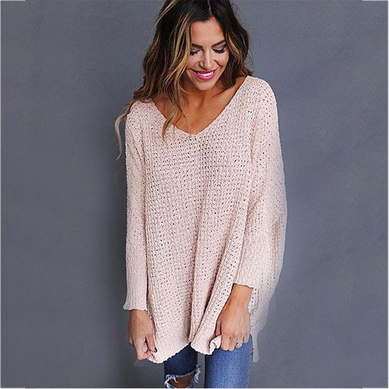 Elegant And Warm Womens V Neck Knitted Pullover Sweater For Autumn And Winter Seasons