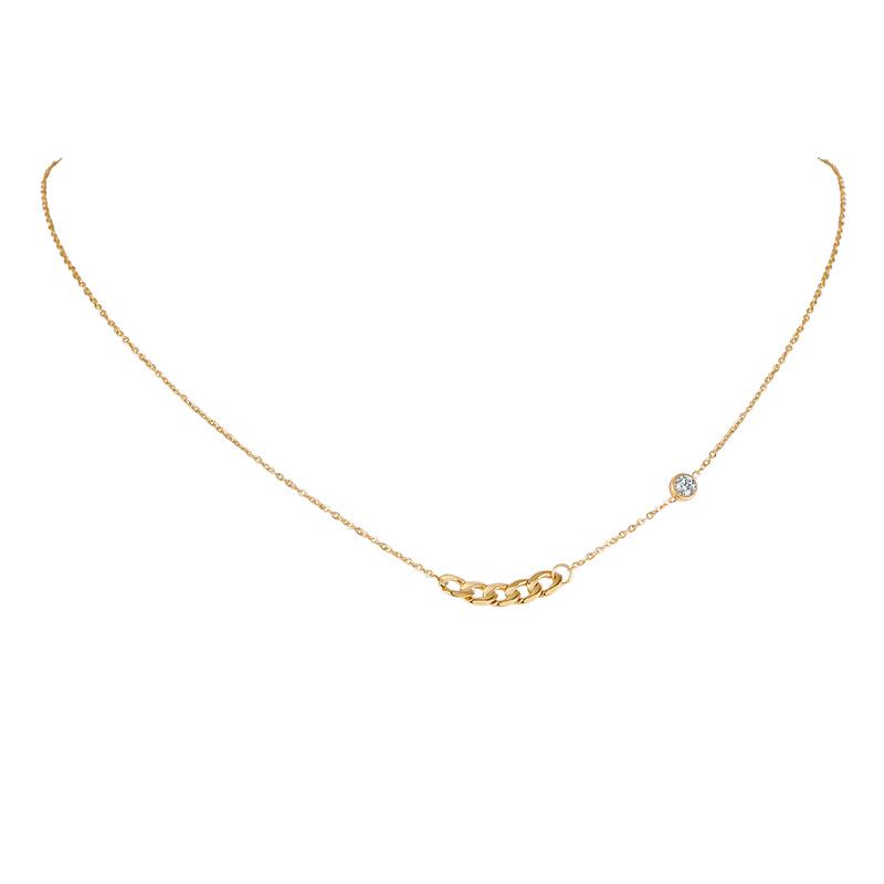Delicate Petite Sideway Cross Necklaces Pendant Women Stainless Steel Thin Chain Link Christian Jewelry