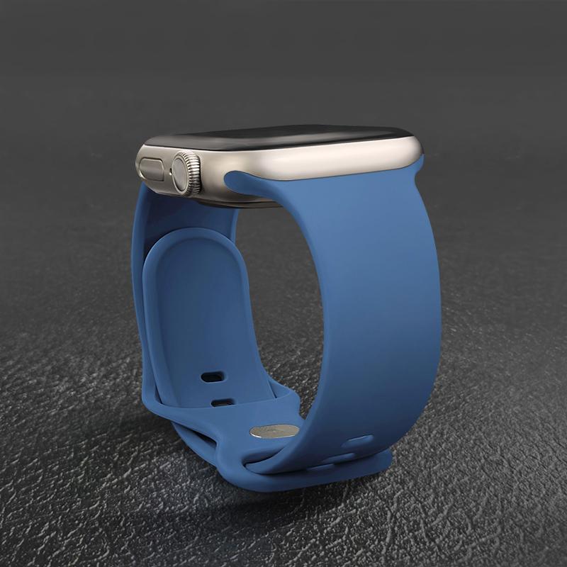 Sport Silicone Strap For Apple Watch Bands 44mm 46mm 42mm 45mm 41mm 49 40mm Correa Bracelet iWatch series 10 11 9 8 7 ultra 3 SE