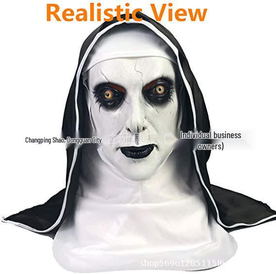 Horror Nun Mask - Witch Scream Series Full Face Halloween Headgear