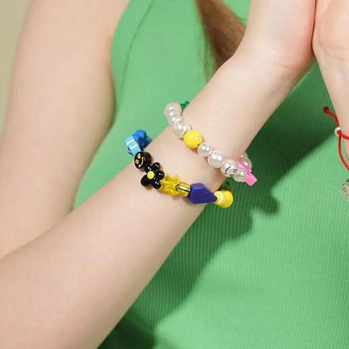 Kitsch Pop Buntes Motiv Armband Einzigartiger Kitsch Farb-Motiv-Mix Mode Armband