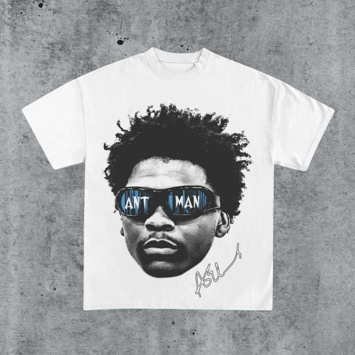 

Vintage 90s Anthony Edwards ANT Man Graphic Retro Basketball Star Streetwear Tee Cotton Men s Clothing Women 2026 Summer T Shirt 5XL різнокольоровий