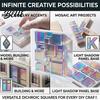 Embellishment Supplies 300/500Pcs Mini Iridescent Acrylic Squares Translucent Holographic Tiles Rainbow Mosaic Pieces Sheets for Art DIY