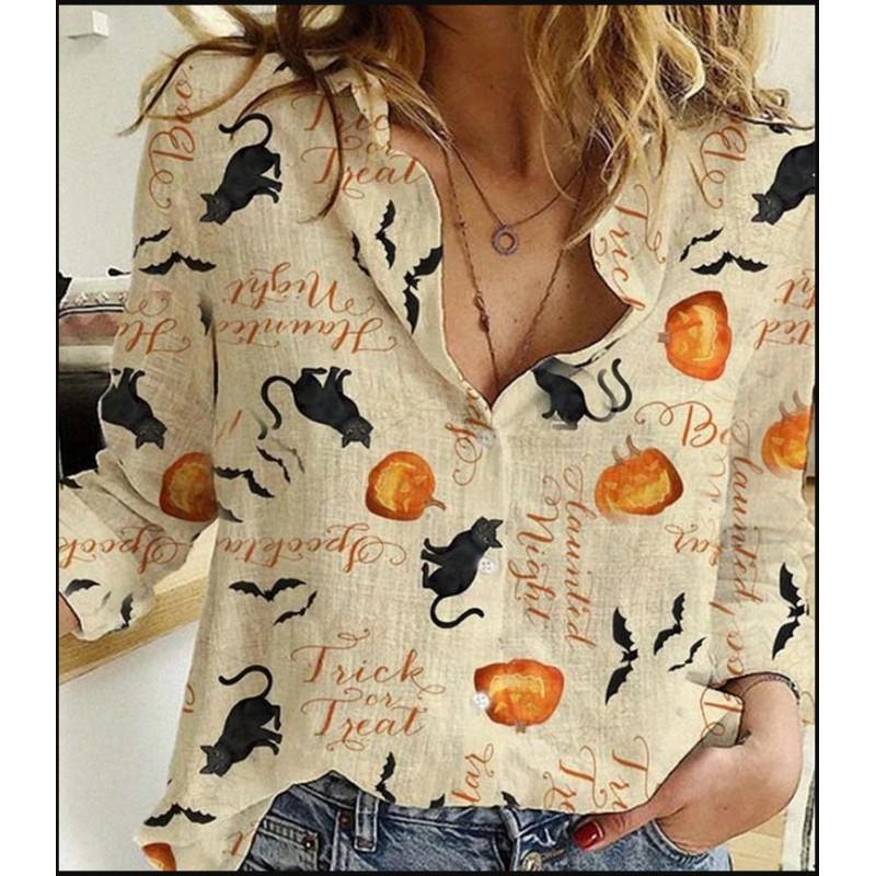 2025 Women s Printed Top Shirt Are Fashionable All-matching Small хаки