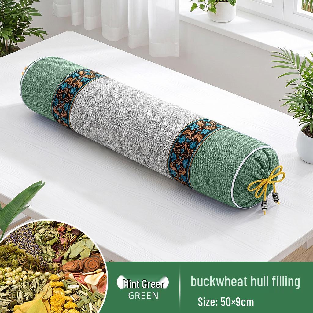 Mugwort & Buckwheat Herbal Neck Support Pillow for Traditional Chinese Medicine Therapy