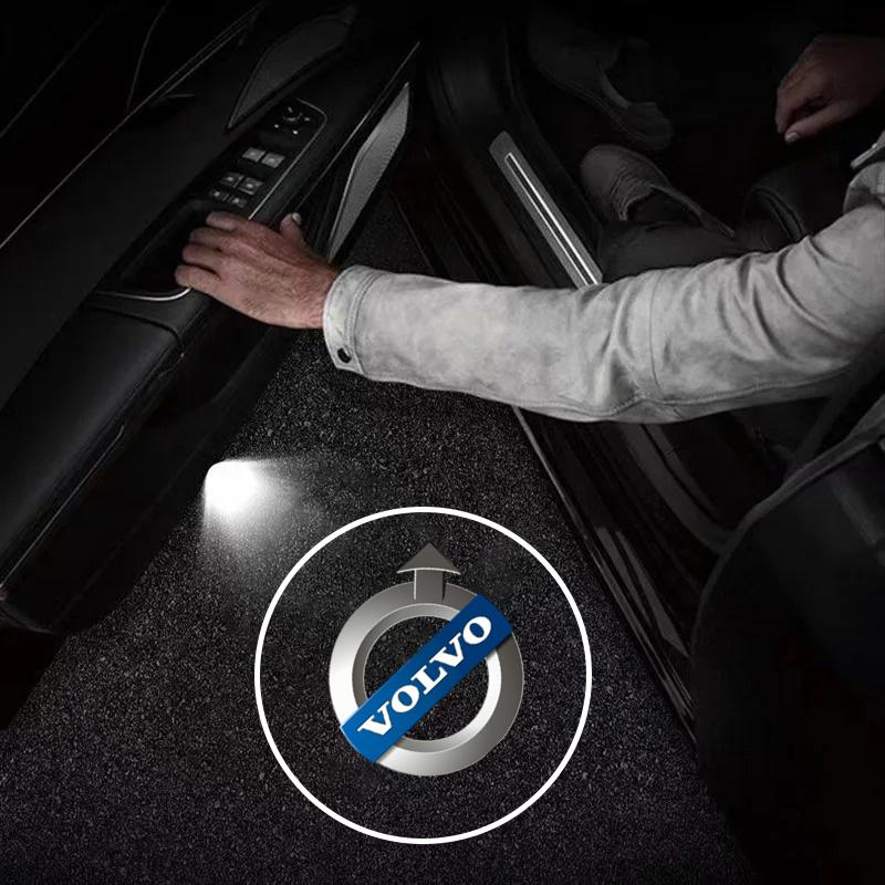 2 Stück LED Auto Tür Willkommenslicht Auto Logo HD Projektorlampe Für Volvo Xc60 Xc90 V40 V50 V90 S80 C40 XC40 V70 XC70 C30 C70 Rdesign