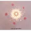 Japanese Pastoral Ceiling Lights Rose Wrought Iron Flower Lamp Porch Aisle Mount Ceiling Lamps Kitchen Home Lighting 110-265V