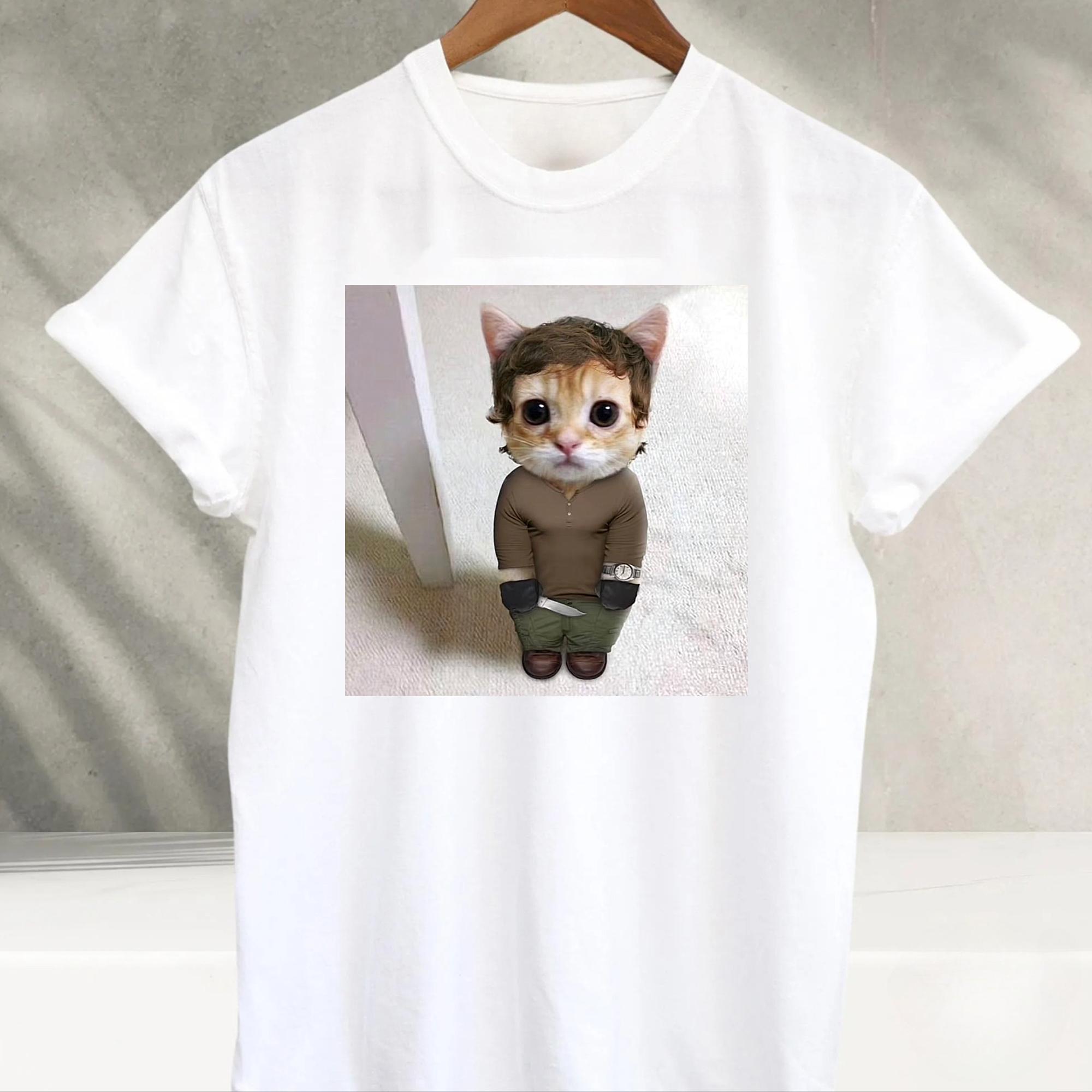 Новая мужская хлопковая футболка Футболка Декстер Морган Футболка Прю Хлопковая футболка унисекс Забавная футболка с кошкой Уникальный дизайн Топ унисекс M