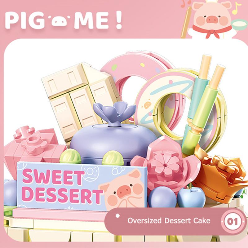 Creative Idea City Streetscape Bricks Dessert Shop Blocks Romantic Home Decoration Gifts ideal for Girlfriend Children Playthings