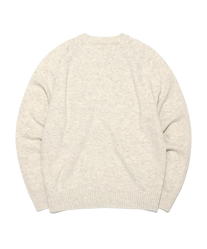 LEE Applique Big Logo Knit Oatmeal