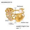Qiong Yao 18k Gold-Plated Zircon Octopus Starfish Ring - Fashionable and Durable Index Finger Jewelry